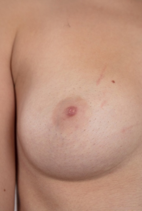 Czechoslovakian amateur Anastazie slowly gets completely naked by herself