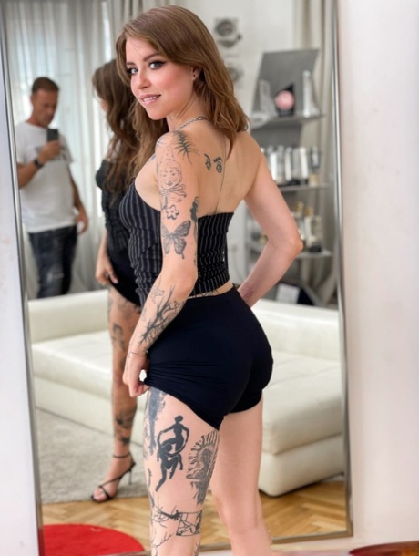 Tattooed teen Eden Ivy does anal while having sex with a long cock