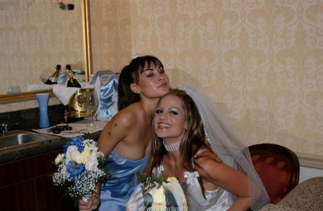 Dirty bride Kelly Madison shares her husband with sexy Asian babe Jade Hsu