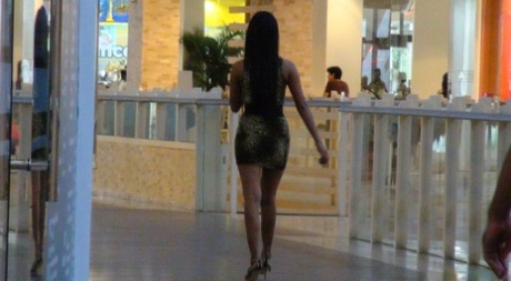 Amateur Filipina Joanna Mendez blows a fat dude's dick and strips naked